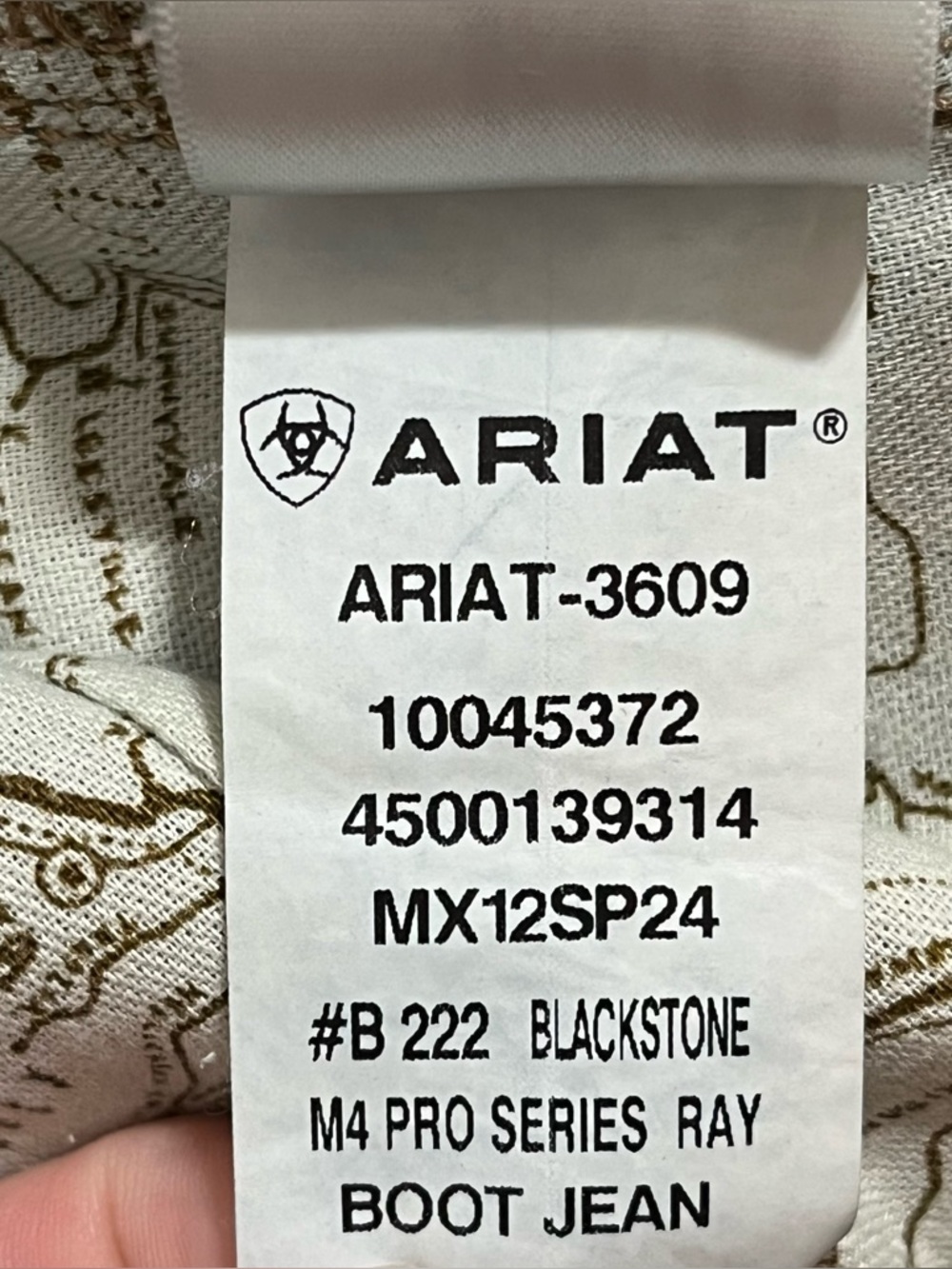 Ariat M4 Pro Series Ray Boot Jean Mens 36x34 Dark Wash Relaxed Boot Cut Western - Picture 12 of 12